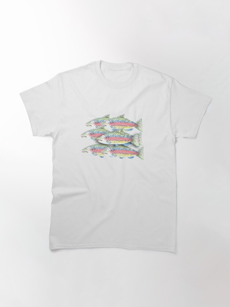 Thumbnail 3 of 7, Classic T-Shirt, Alberto the rainbow trout designed and sold by IsabellaSchaf.