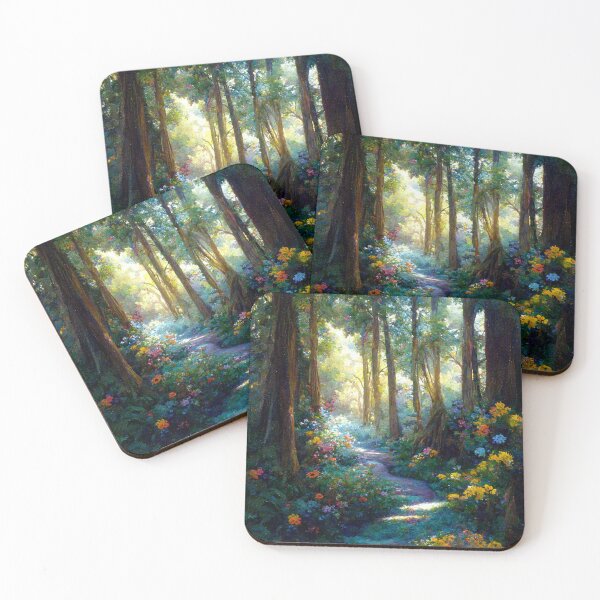 Item preview, A forest path with wildflowers designed and sold by JoepshLSio.