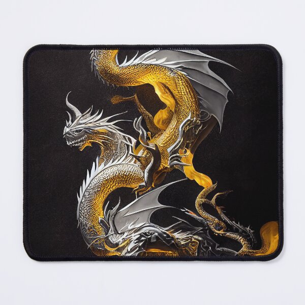 Item preview, Silver and gold dragon designed and sold by Myriam Iart.