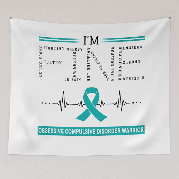 Item preview, I'm Fine Obsessive Compulsive Disorder Warrior Support Obsessive Compulsive Disorder Awareness Gifts designed and sold by rechardtee.