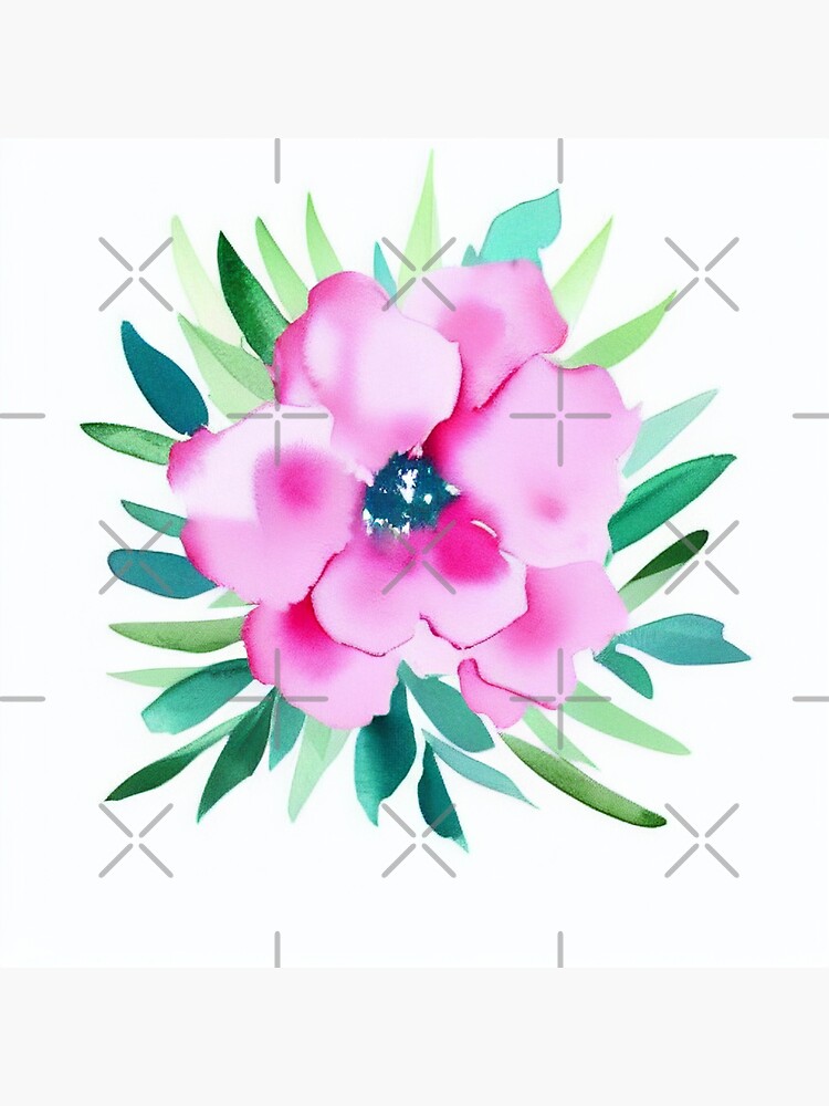 Watercolor Flower Sticker For Sale By Beastlykitty Redbubble