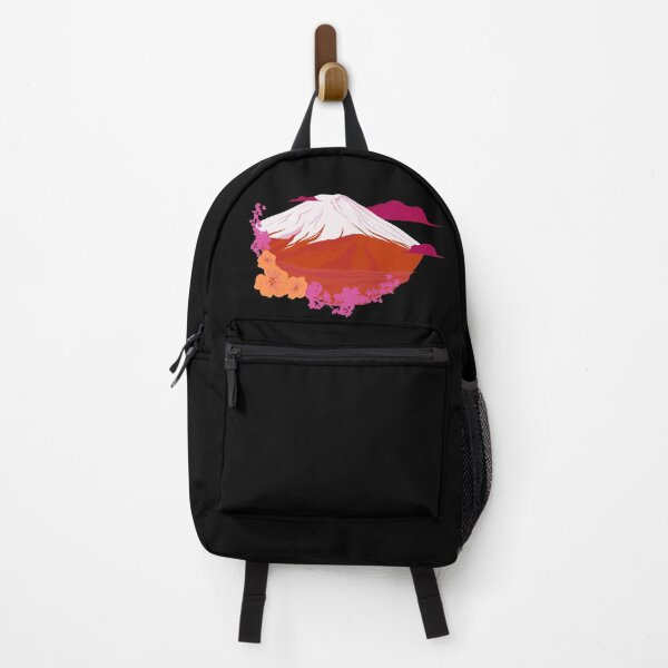 Item preview, Mountains, Clouds, and Flowers Femme Flag. Lesbian Pride designed and sold by Subtle Pride Shop.
