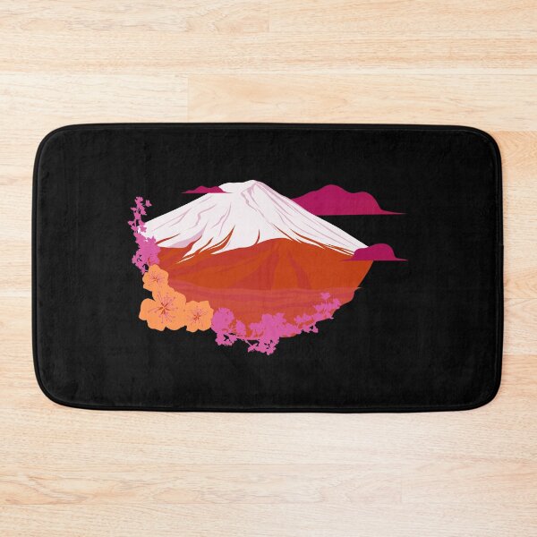 Item preview, Mountains, Clouds, and Flowers Femme Flag. Lesbian Pride designed and sold by Subtle Pride Shop.
