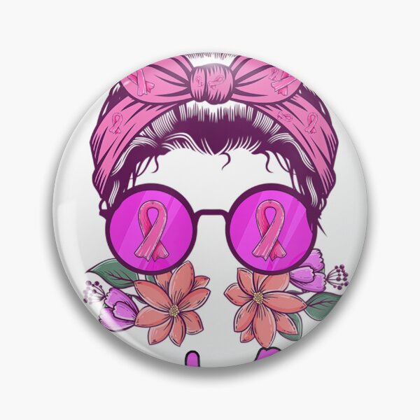 Item preview, Bleached Pink Out Football Mom Messy Bun Pink Breast Cancer designed and sold by amirdzvb.