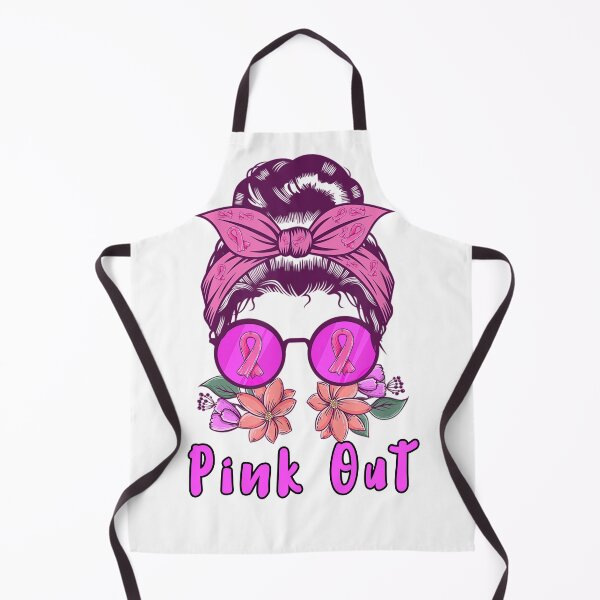 Item preview, Bleached Pink Out Football Mom Messy Bun Pink Breast Cancer designed and sold by amirdzvb.