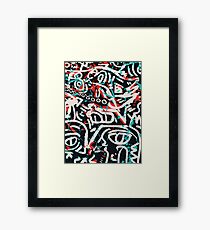 Street Art Graffiti Pattern Ink and Posca Framed Print