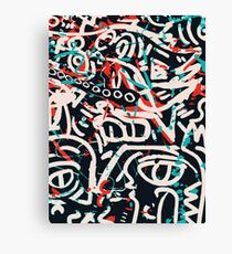 Street Art Graffiti Pattern Ink and Posca Canvas Print