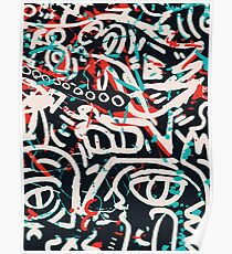 Street Art Graffiti Pattern Ink and Posca Poster