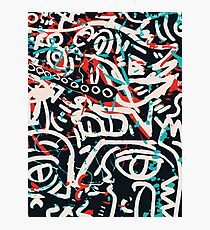 Street Art Graffiti Muster Tinte und Posca Fotodruck
