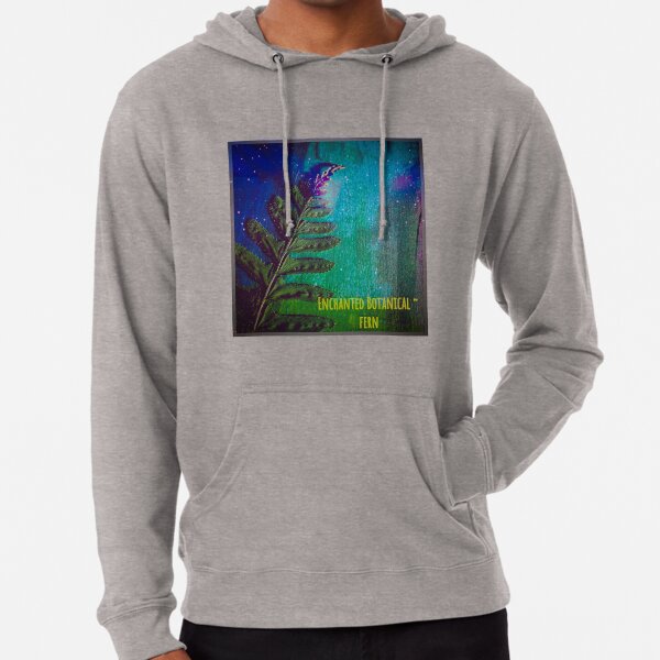 Enchanted Botanical Fern with Yellow Lightweight Hoodie