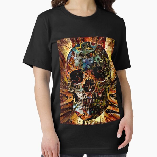 Vista previa del artículo con la obra «Calavera NewwShirtColorful Steam Punk Skull», diseñado y vendido por WyenaCamper.