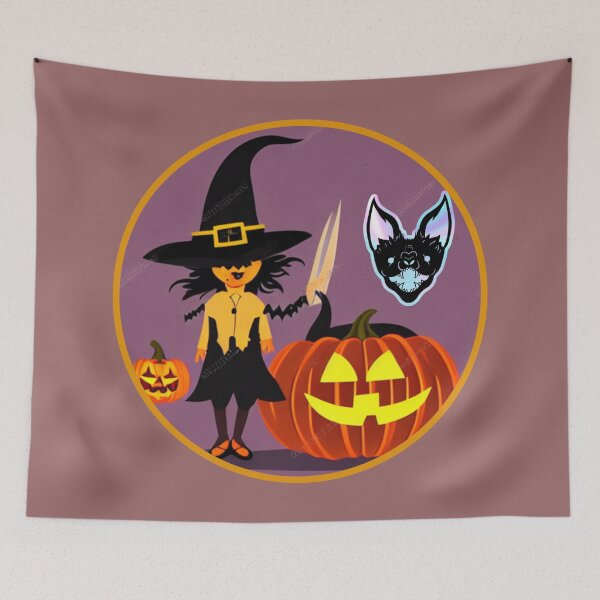 Item preview, HAPPY LITTLE PUMPKIN BAT designed and sold by starfishstuff.
