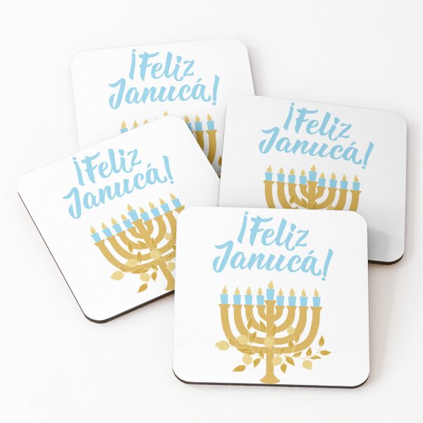 Item preview, Feliz Jánuca. Happy Hanukkah - Spanish text. Lettering. designed and sold by pidzam4e.