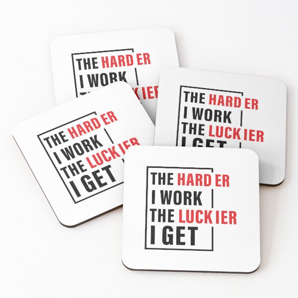 Item preview, The Harder I Work The Luckier I get, Hard work, Inspiration, Motivation, Work, Luck, Self Discipline,  designed and sold by Salmaniix.