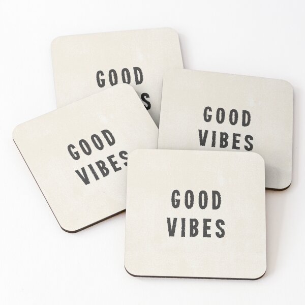Item preview, Grungy Distressed Ink Good Vibes | Black on Off-White designed and sold by itsjensworld.