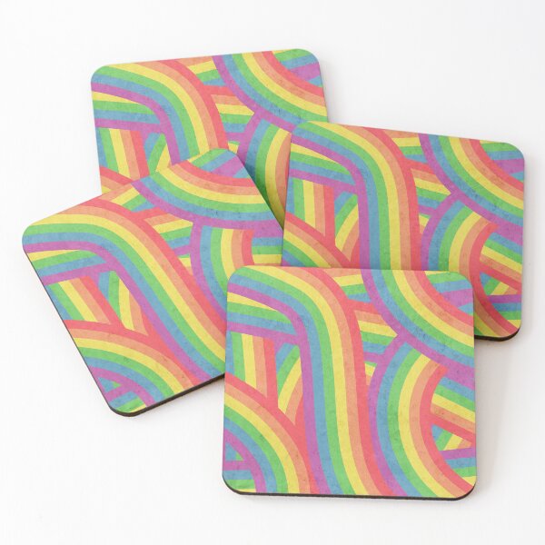 Item preview, Faded Sun-Bleached Rainbow Stripes Pattern designed and sold by itsjensworld.