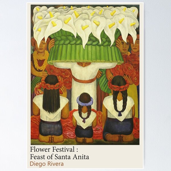 Item preview, Flower Festival Feast Of Santa Anita - Digo Rivera 1957, Mexico, Mexique designed and sold by space company ®.