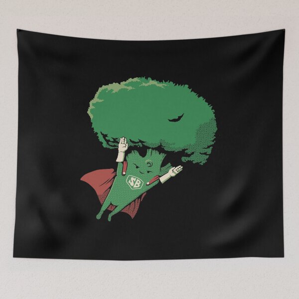 Item preview, Super Broccoli Vegan Hero by Tobe Fonseca designed and sold by Tobe Fonseca®.