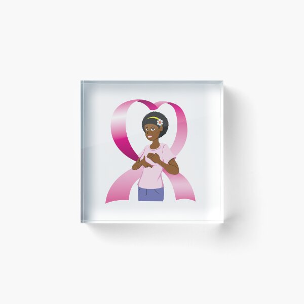 Item preview, Illustration of a black woman groping her breasts doing self-examination against breast cancer, prevention and diagnosis for life designed and sold by LucianoCosmo.