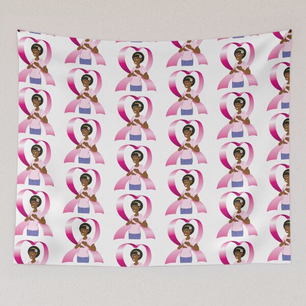 Item preview, Illustration of a black woman groping her breasts doing self-examination against breast cancer, prevention and diagnosis for life designed and sold by LucianoCosmo.