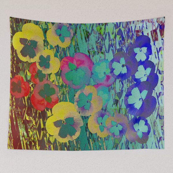 Item preview, Abstract Collage of Pansies designed and sold by RoxanneG.