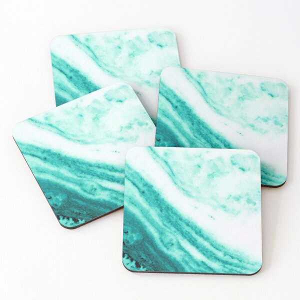 Item preview, Teal and White Marble designed and sold by KellysComColors.