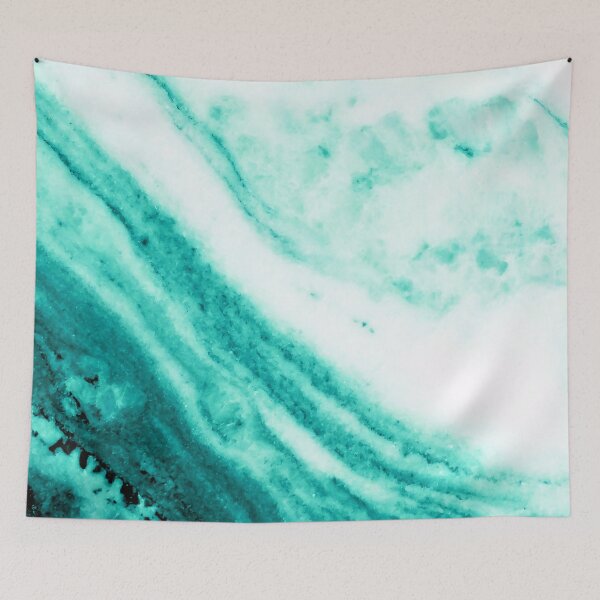 Item preview, Teal and White Marble designed and sold by KellysComColors.