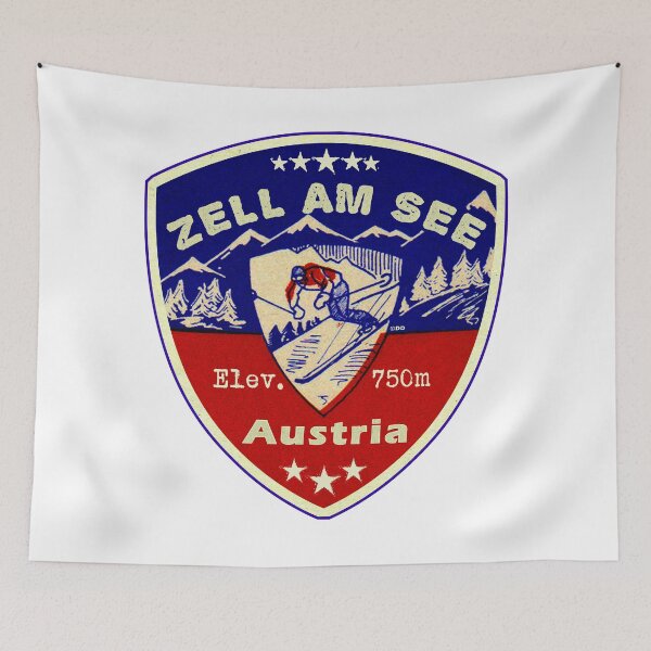 Item preview, Zell Am See Austria Skiing Ski Mountains Skier designed and sold by DESTINATIONS DECAL.