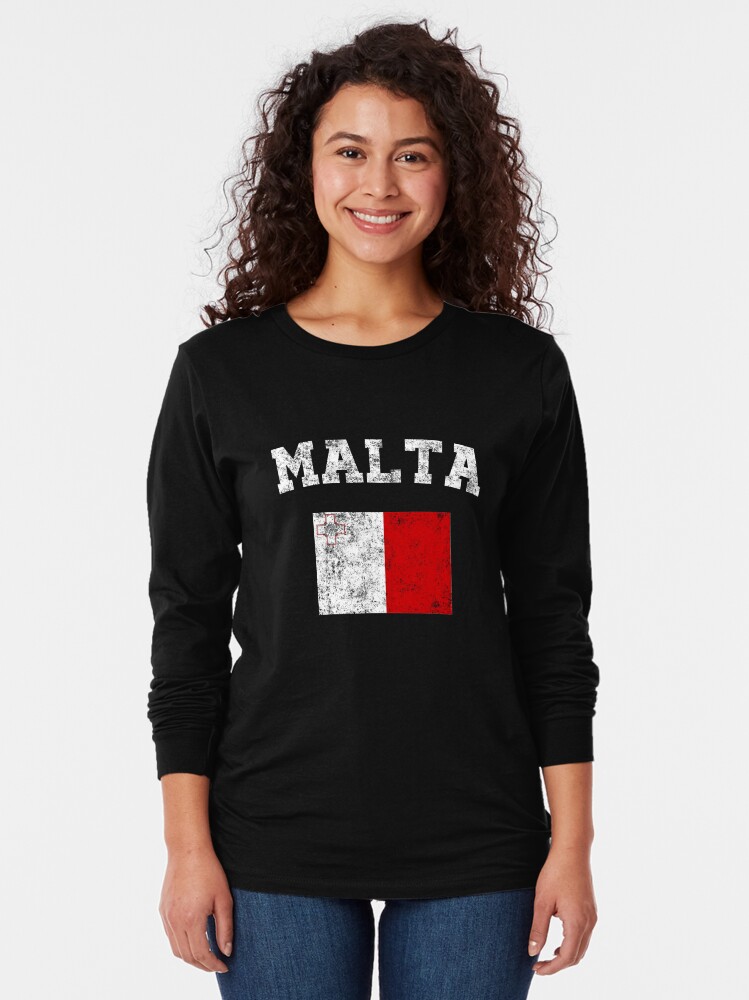 "Malta Flag Shirt Vintage Maltese TShirt" Tshirt by ozziwar Redbubble