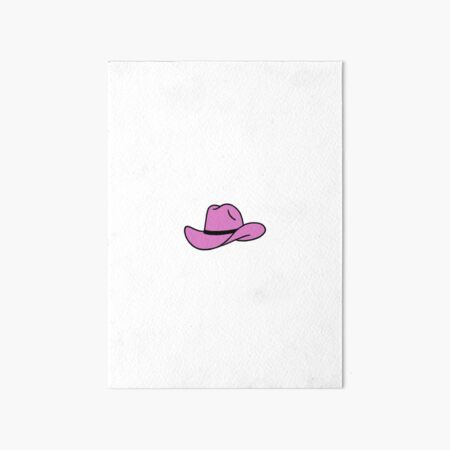 Cowboy hat - simple outline Art Board Print