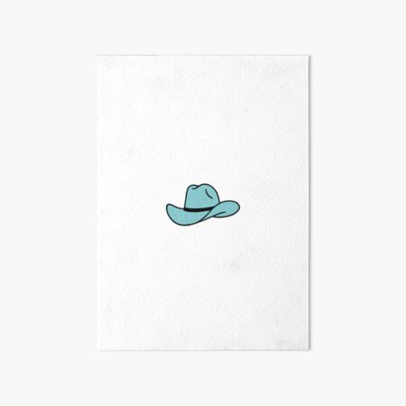 Cowboy hat - simple outline Art Board Print
