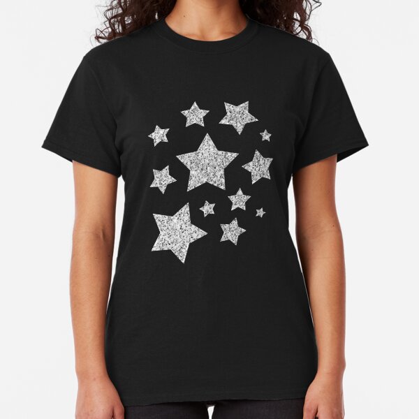 Beautiful Silver glitter sparkles Classic T-Shirt