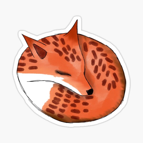 Bohemian Woodland Creature Design, Fox Sticker