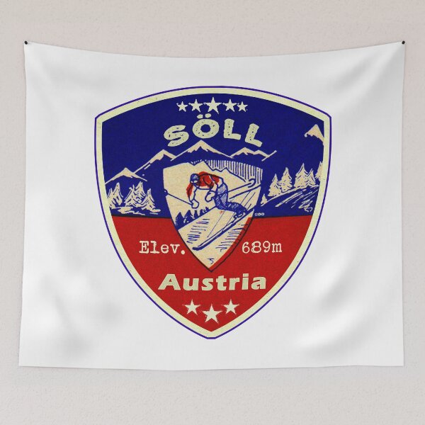 Item preview, Söll Austria Skiing Ski Mountains Skier designed and sold by DESTINATIONS DECAL.