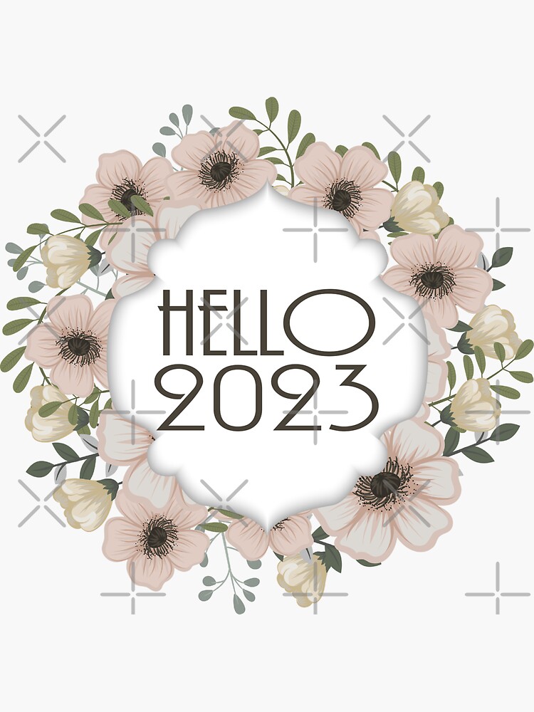 Sticker « bonjour 2023 - Année 2023 - Bienvenue 2023 - bonne année 2023