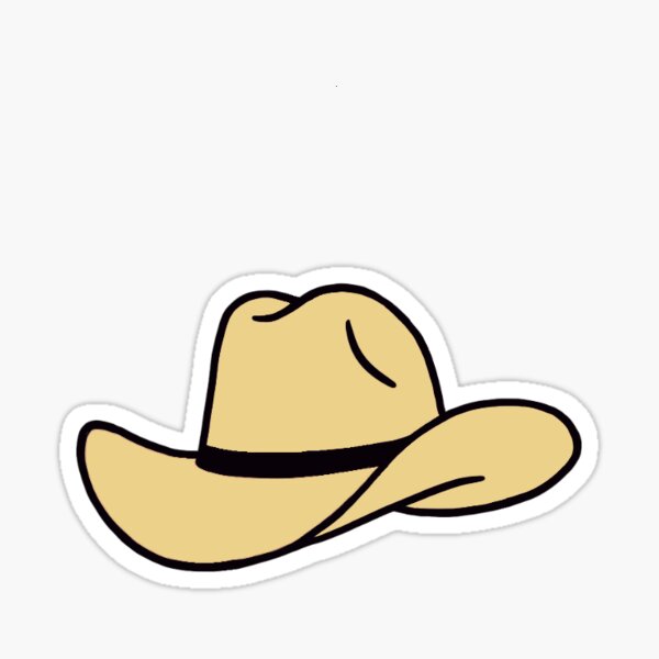 Blue country hat  Sticker for Sale by lildesignss