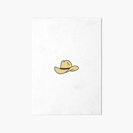 Cowboy hat - simple outline Art Board Print