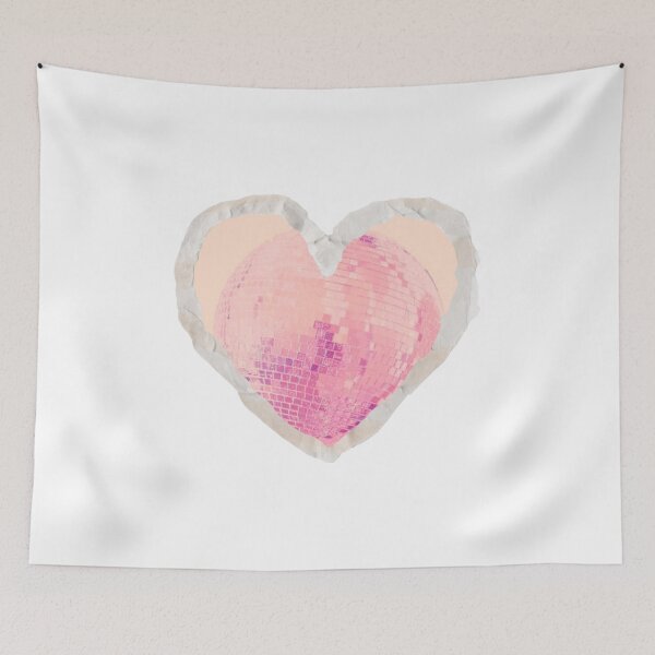 Item preview, heart mirrorball designed and sold by cottagecorococo.