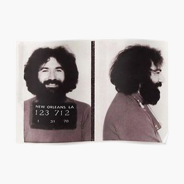"Jerry Mug Shot" Poster for Sale by TheGratefulHead Redbubble