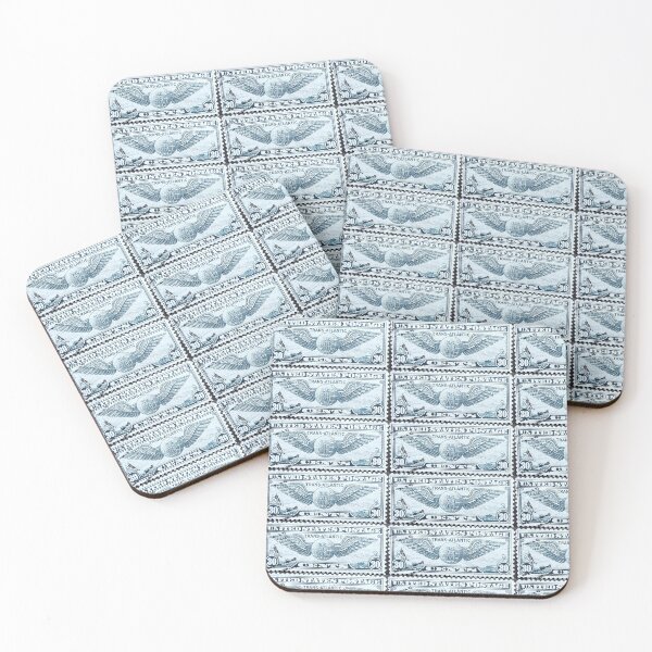 Item preview, Trans-Atlantic Blue Air Mail Vintage Postage Stamp designed and sold by Factory57.