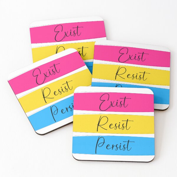 Item preview, Pan Pride Exist, Resist, Persist  designed and sold by AmandaRoseArts.