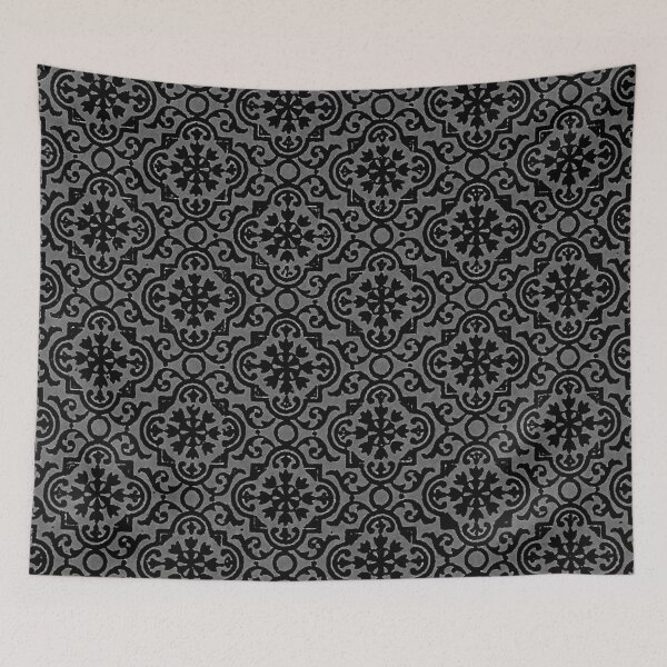 Item preview, Grey and Black Classic Wallpaper Pattern designed and sold by KellysComColors.