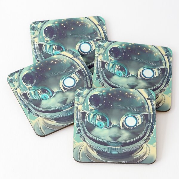 Item preview, Android astronaut cat portrait designed and sold by Catagraphic.