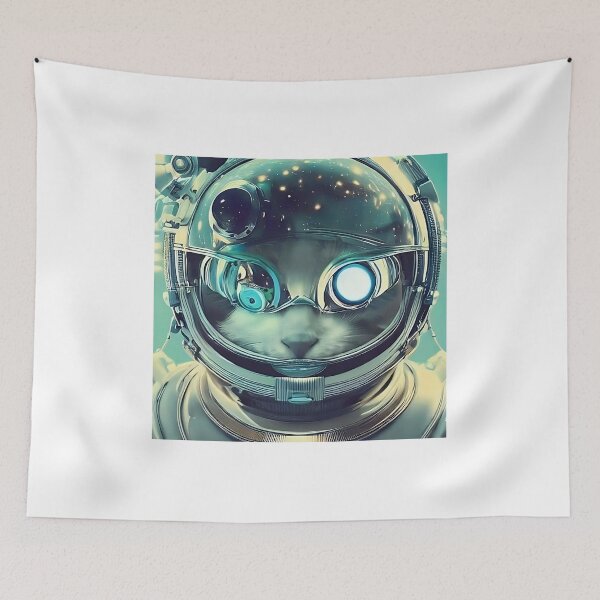 Item preview, Android astronaut cat portrait designed and sold by Catagraphic.