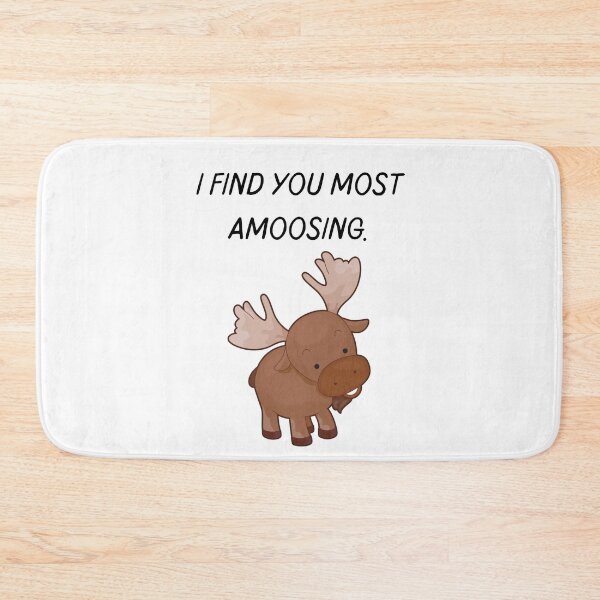 Item preview, Funny Silly Cute Animal Moose Animal Pun - Amoosing designed and sold by SundaySoup.