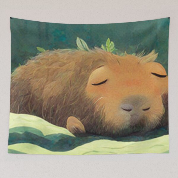 Aperçu de l'œuvre  capybara endormi créée et vendue par Dbanksdesign.
