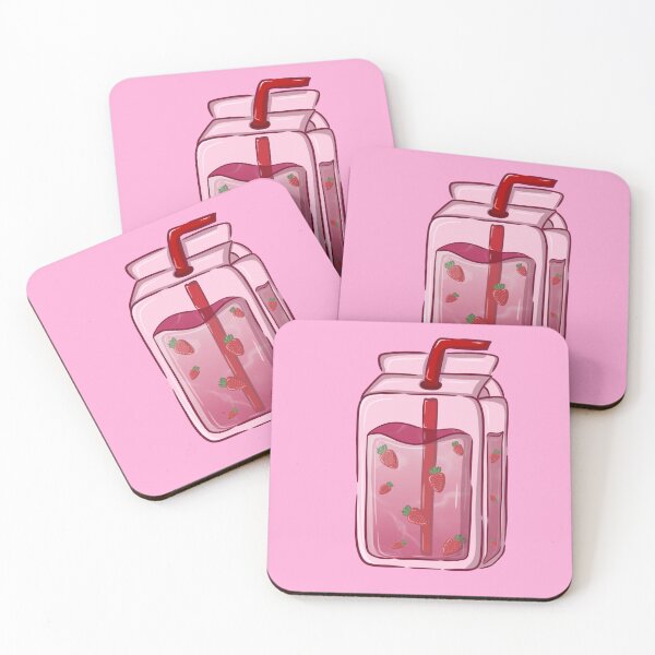Item preview, Aesthetic Kawaii Strawberry Glass Art designed and sold by GraphicsByGabby.