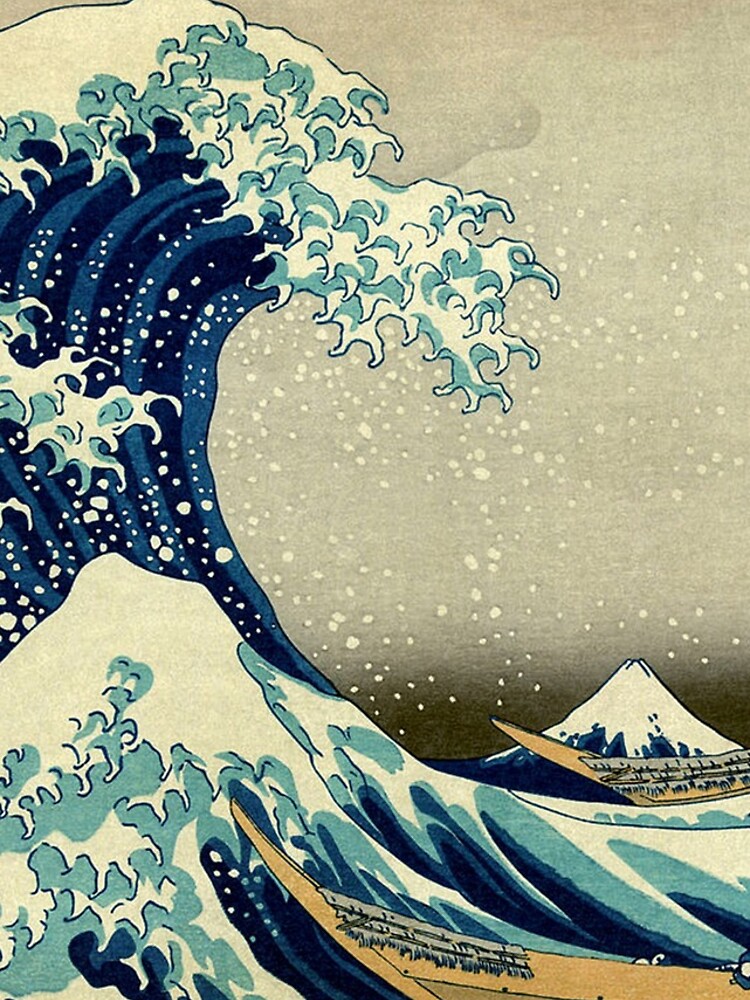 Hokusai, The Great Wave off Kanagawa, Japan, Japanese, Wood block, print. by TOMSREDBUBBLE
