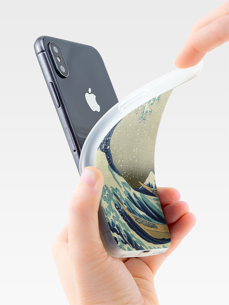 Alternative Ansicht von Hokusai, The Great Wave off Kanagawa, Japan, Japanese, Wood block, print iPhone-Hülle