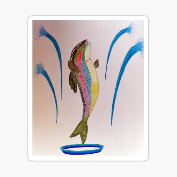 Dancing Trout Sticker